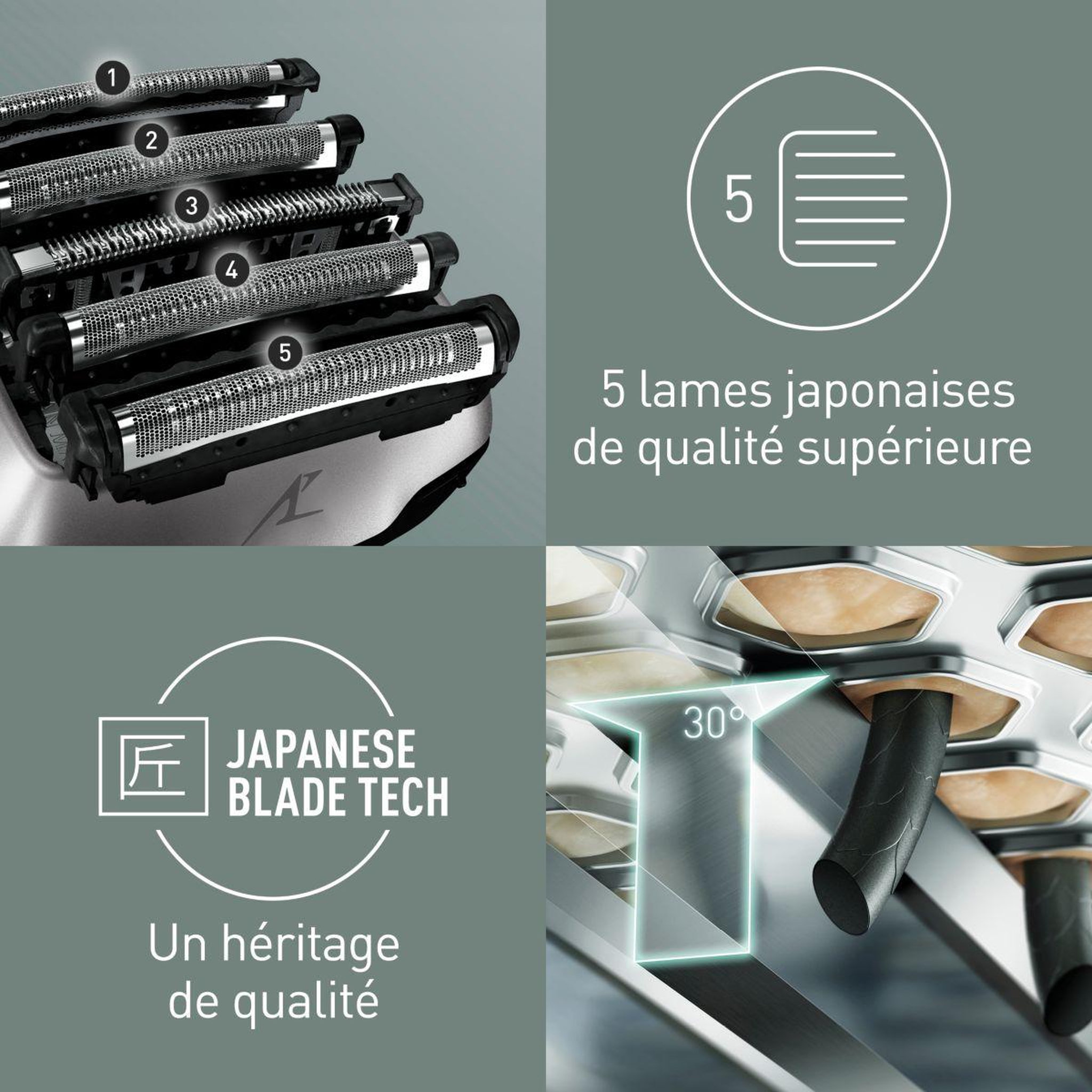 Voir la diapositive 4 : PANASONIC Rasoir électrique es-lv69-s803