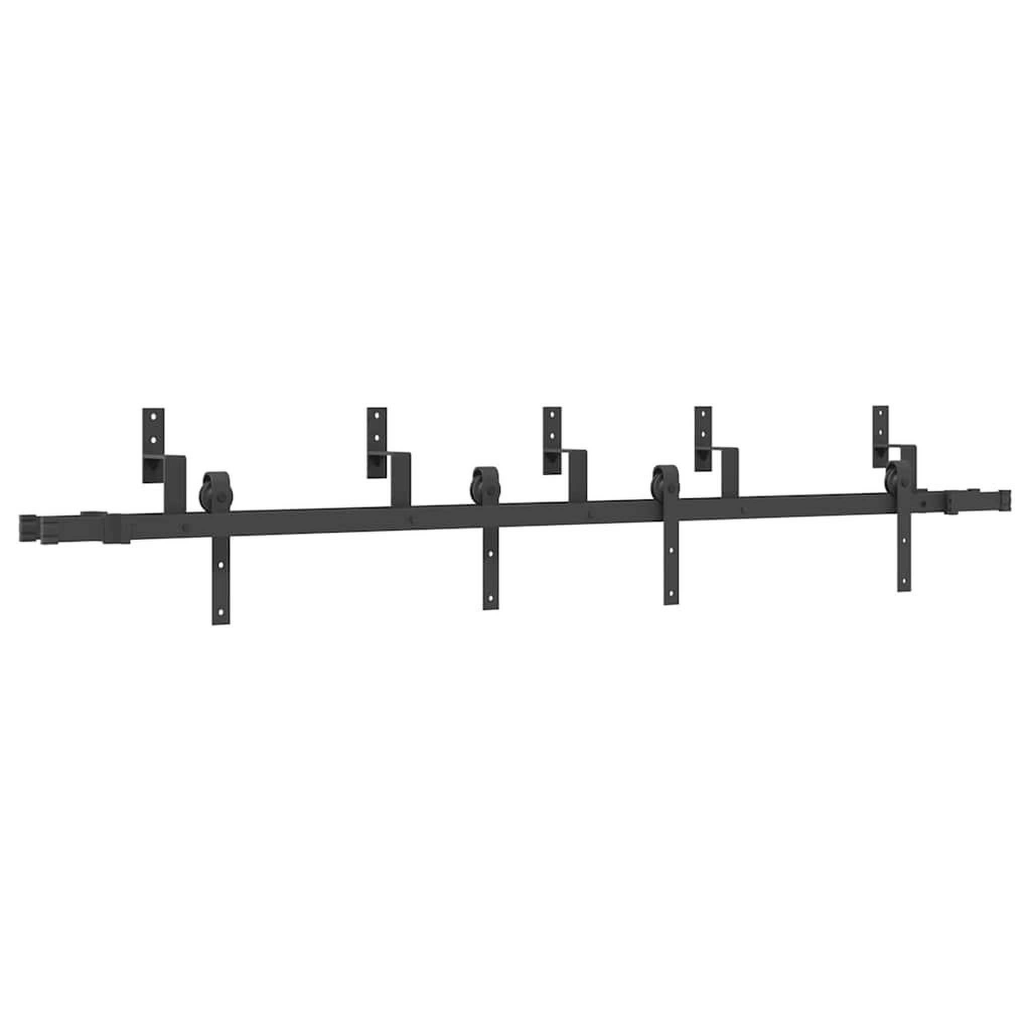 Voir la diapositive 2 : VIDAXL Kit de quincaillerie de porte coulissante 213,5 cm acier noir