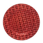 ATMOSPHERA Assiette de Présentation  Geo  33cm Rouge