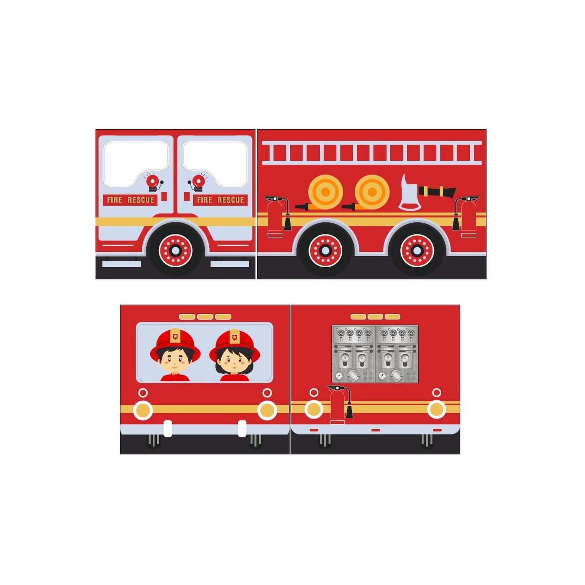 Voir la diapositive 4 : Paris Prix Lit enfant toboggan & tente  scott fire trucker  90x200cm blanc