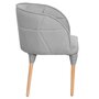 Voir la diapositive 3 : Paris Prix Chaise Design en Tissu  Daniel  82cm Gris Clair