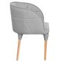 Voir la diapositive 3 : Paris Prix Chaise Design en Tissu  Daniel  82cm Gris Clair
