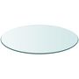 Voir la diapositive 2 : VIDAXL Dessus de table ronde en verre trempe 700 mm