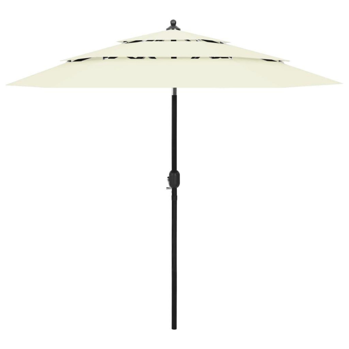 VIDAXL Parasol de jardin a 3 niveaux avec mat en aluminium sable 2,5 m