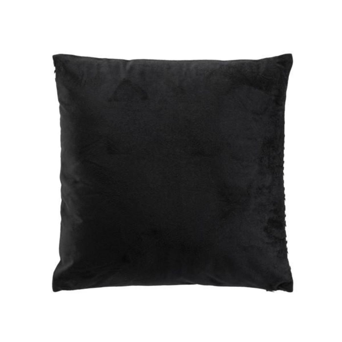 Paris Prix Coussin Déco Chenille  Minela  45x45cm Noir