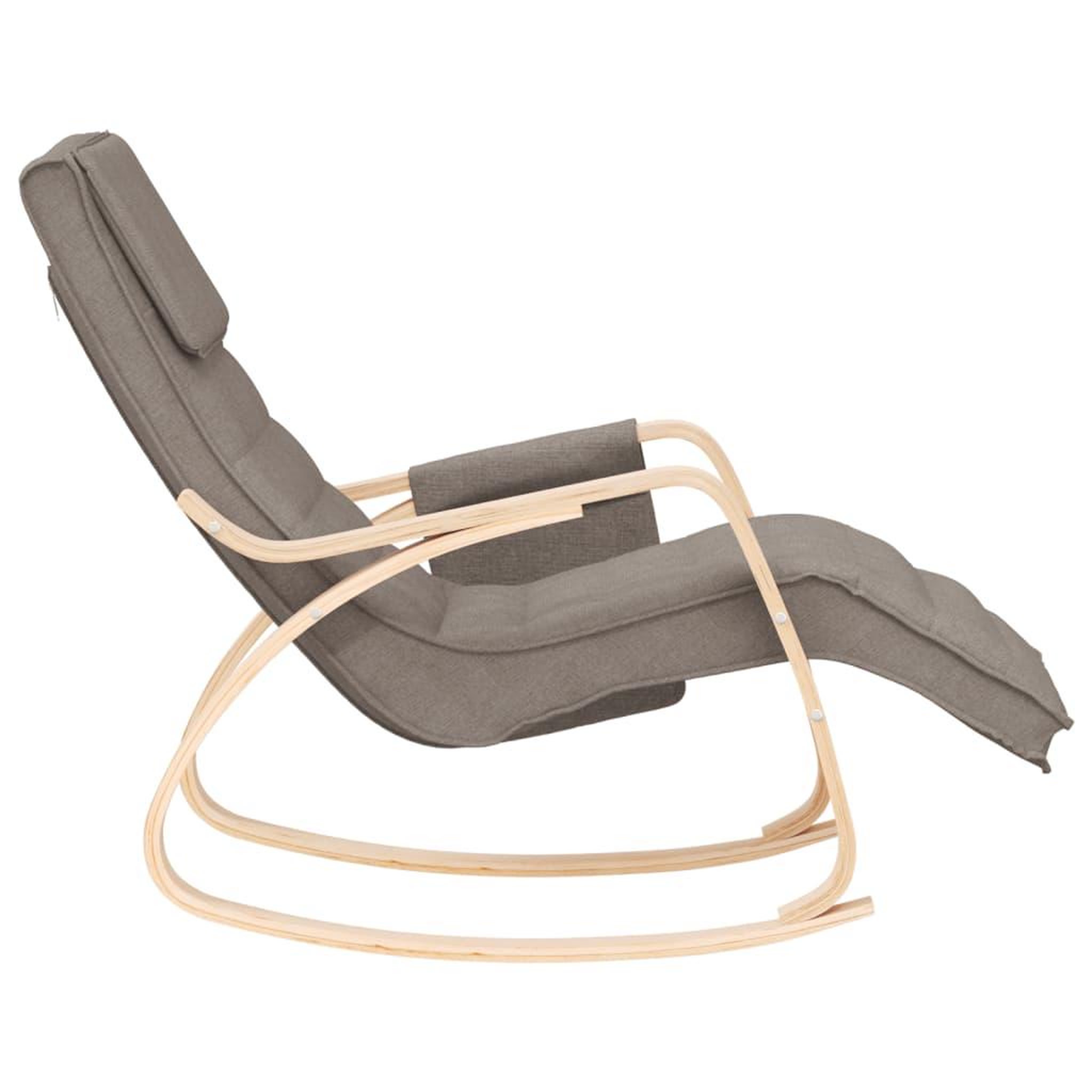 Voir la diapositive 4 : VIDAXL Chaise a bascule Taupe Tissu