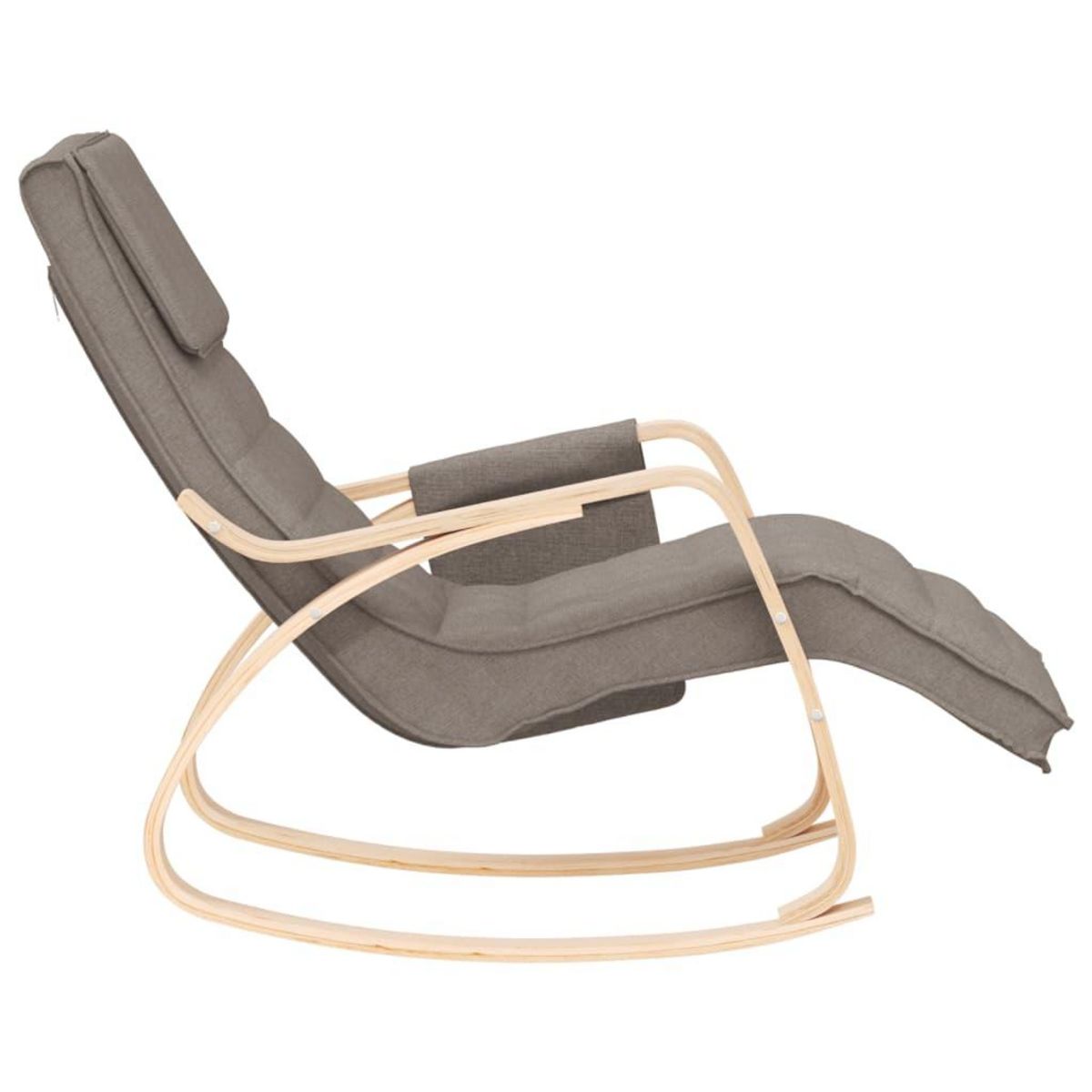 VIDAXL Chaise a bascule Taupe Tissu