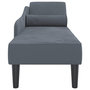 Voir la diapositive 4 : VIDAXL Chaise longue avec coussins gris fonce velours