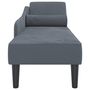 Voir la diapositive 4 : VIDAXL Chaise longue avec coussins gris fonce velours