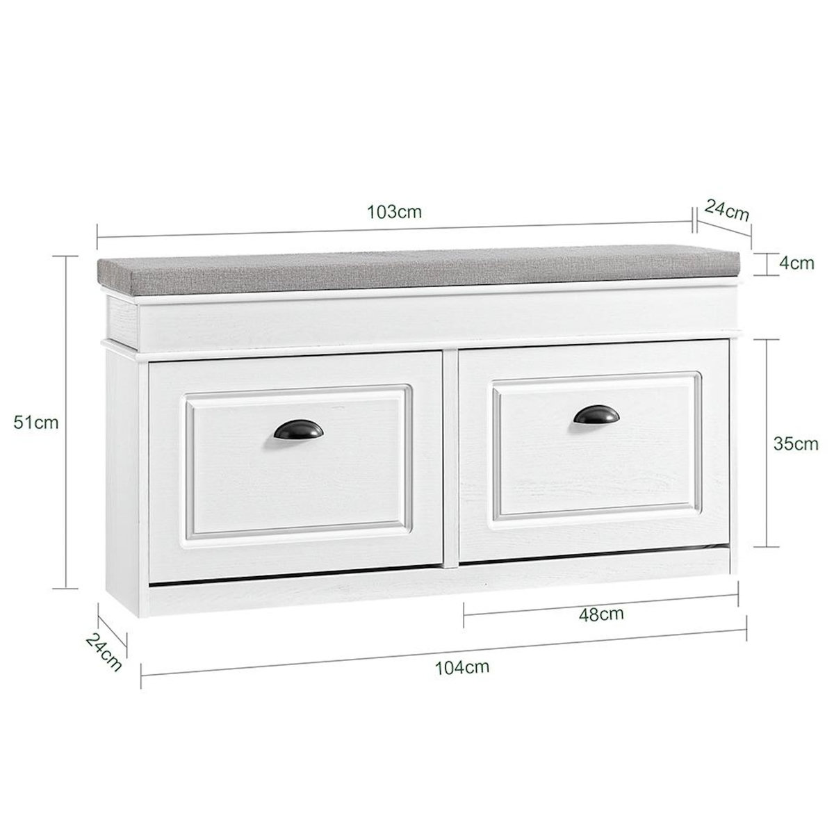 SOBUY SoBuy - Banc de rangement à chaussures avec 2 tiroirs - Classique - FSR64