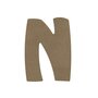  Lettre majuscule N en bois MDF à décorer - 15 cm