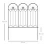 Voir la diapositive 3 : OUTSUNNY Lot de 5 clôtures de jardin décoratives en métal avec ornements - dim. totales 305L x 79,5H cm - noir