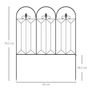 Voir la diapositive 3 : OUTSUNNY Lot de 5 clôtures de jardin décoratives en métal avec ornements - dim. totales 305L x 79,5H cm - noir