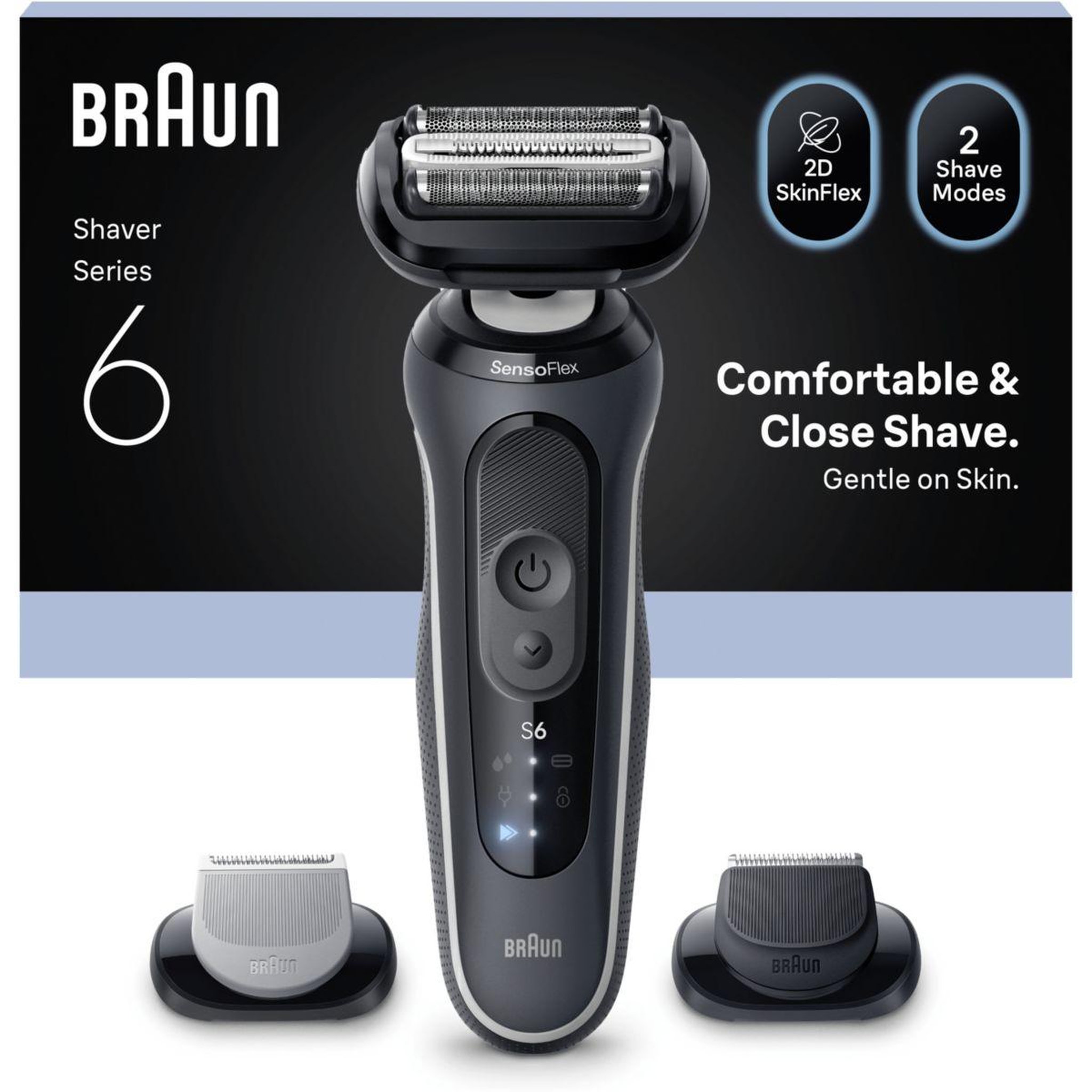 BRAUN Rasoir électrique series 6 62-g1650s