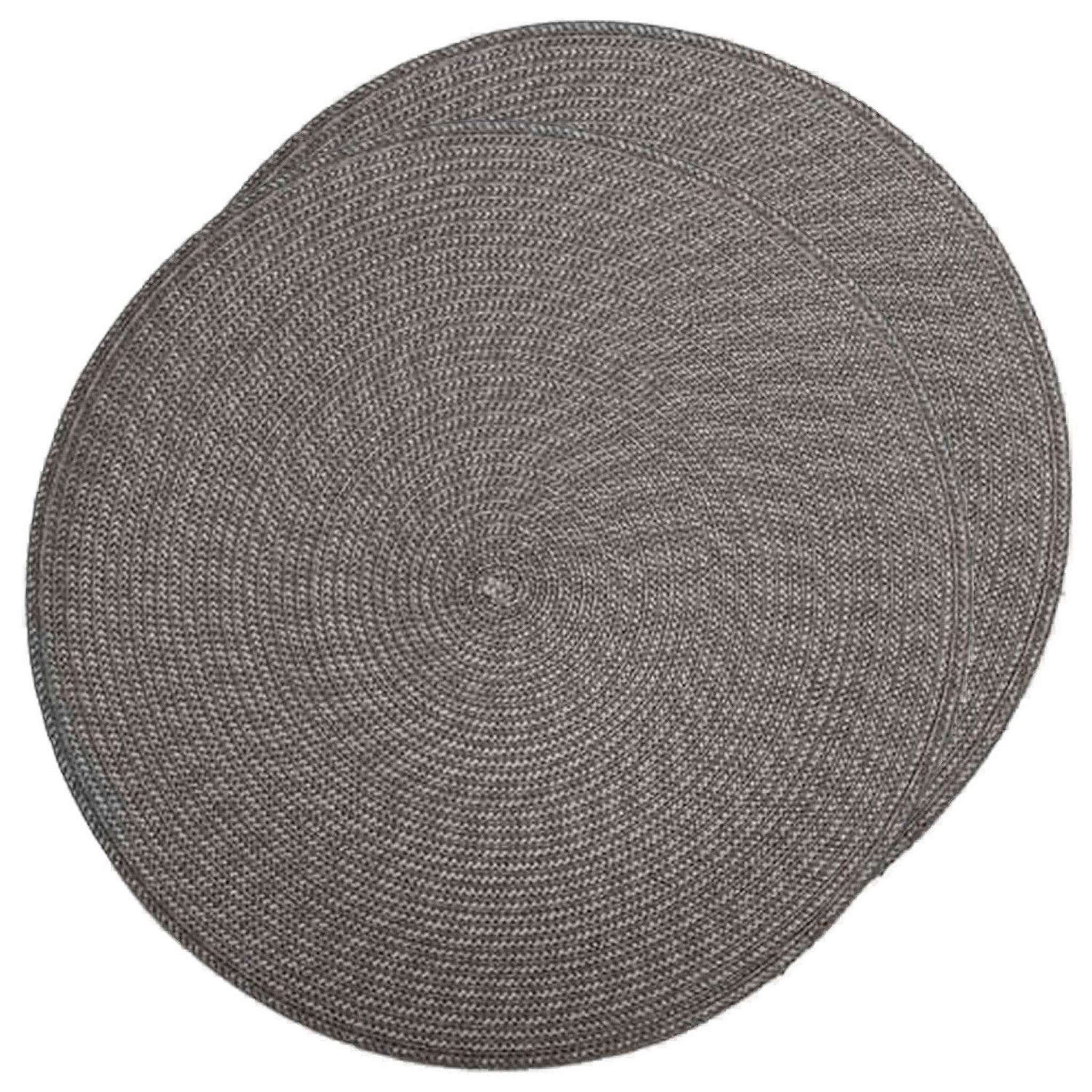 Voir la diapositive 1 : TOILINUX Lot de 2 sets de table tressés ronds - diam. 38 cm - noir
