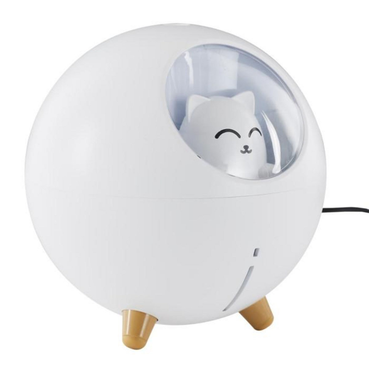 Paris Prix Diffuseur de Parfum Led  Chat  11cm Blanc