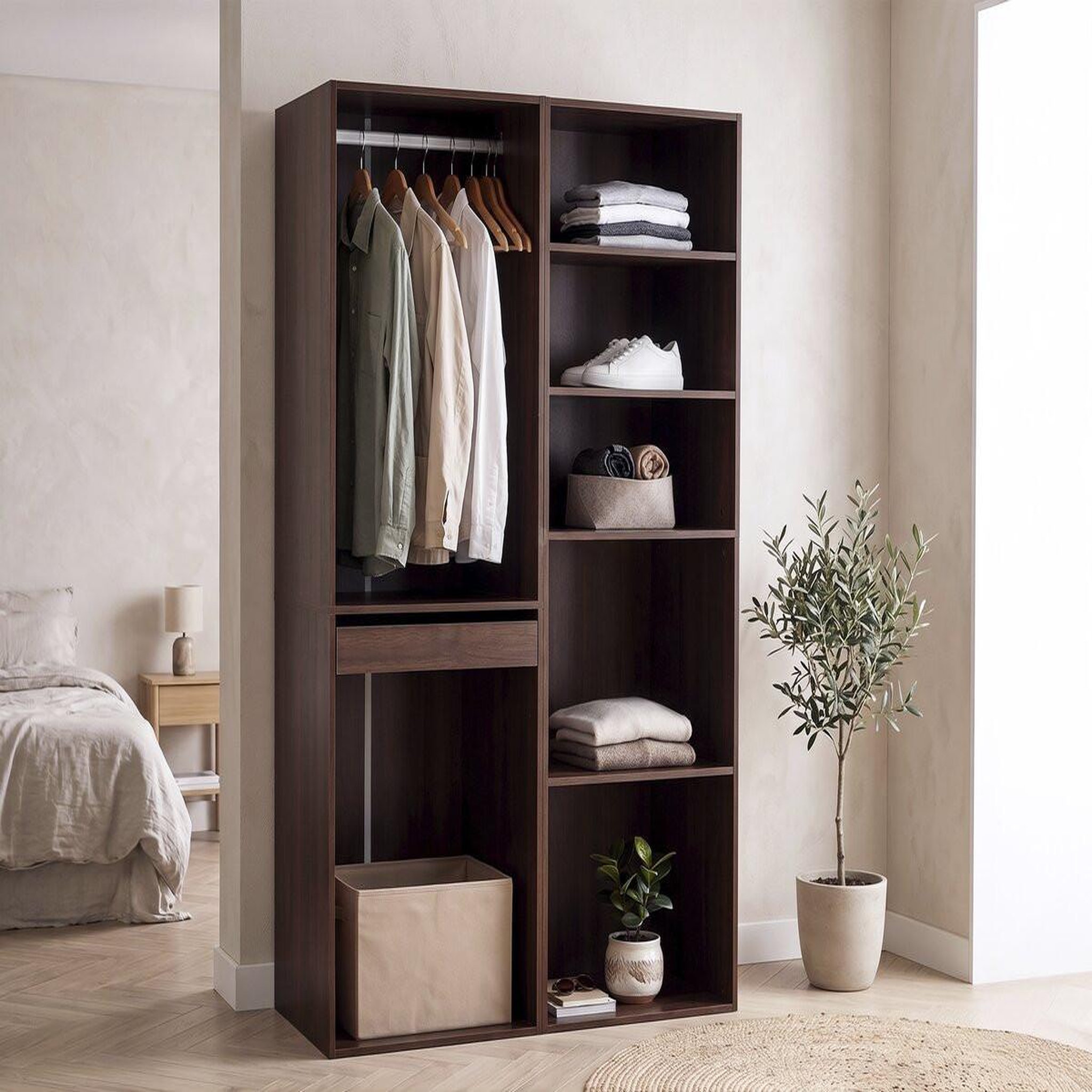 Voir la diapositive 2 : Habitat et Jardin Kit dressing   opéra   modulable - 2 éléments - marron