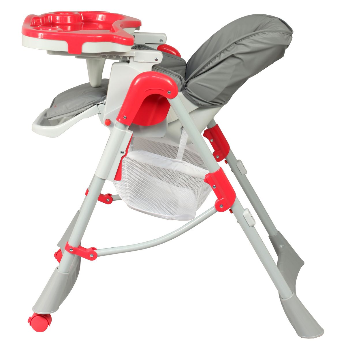 BAMBISOL Chaise haute bébé rouge/gris Carrousel 