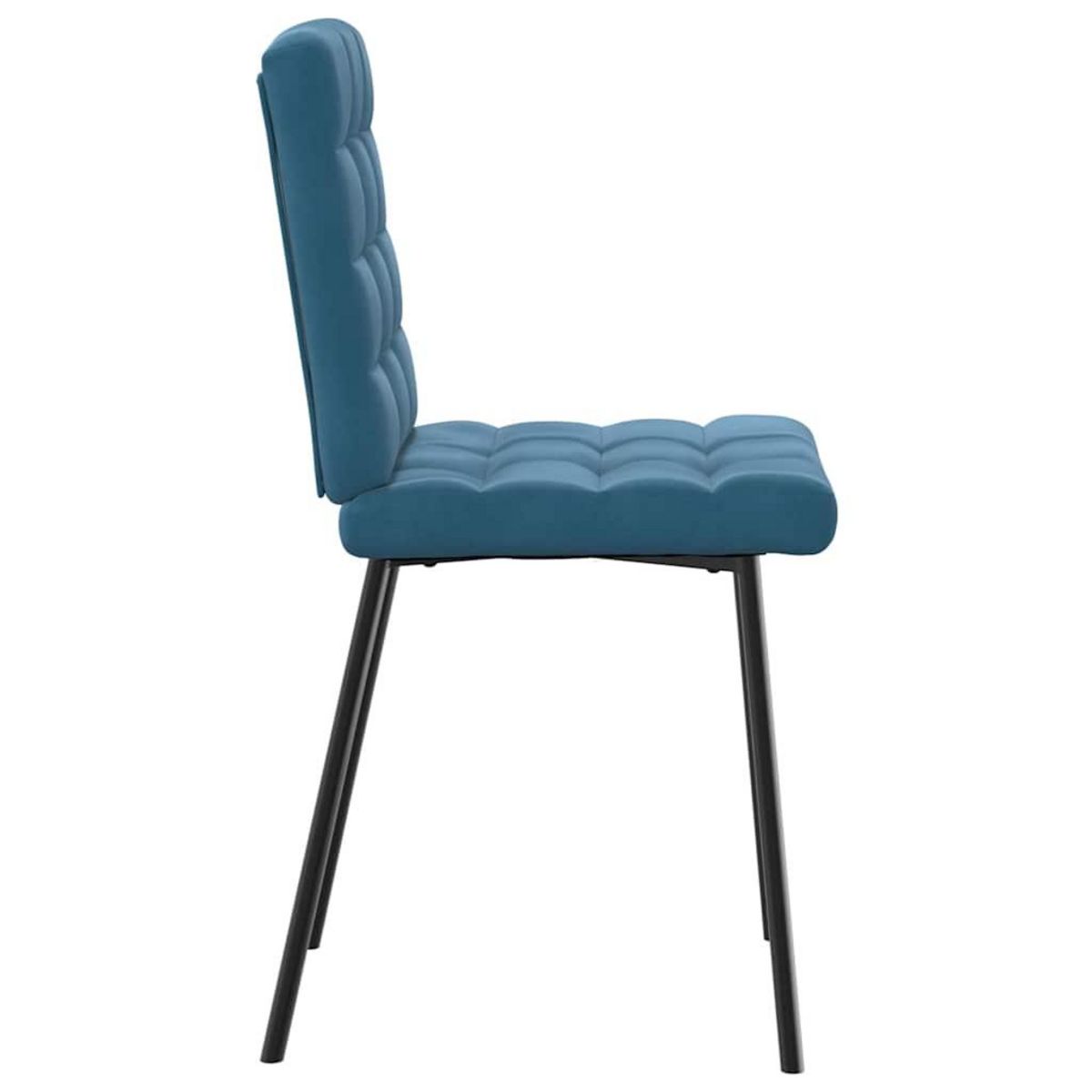 VIDAXL Chaises a manger lot de 6 bleu velours