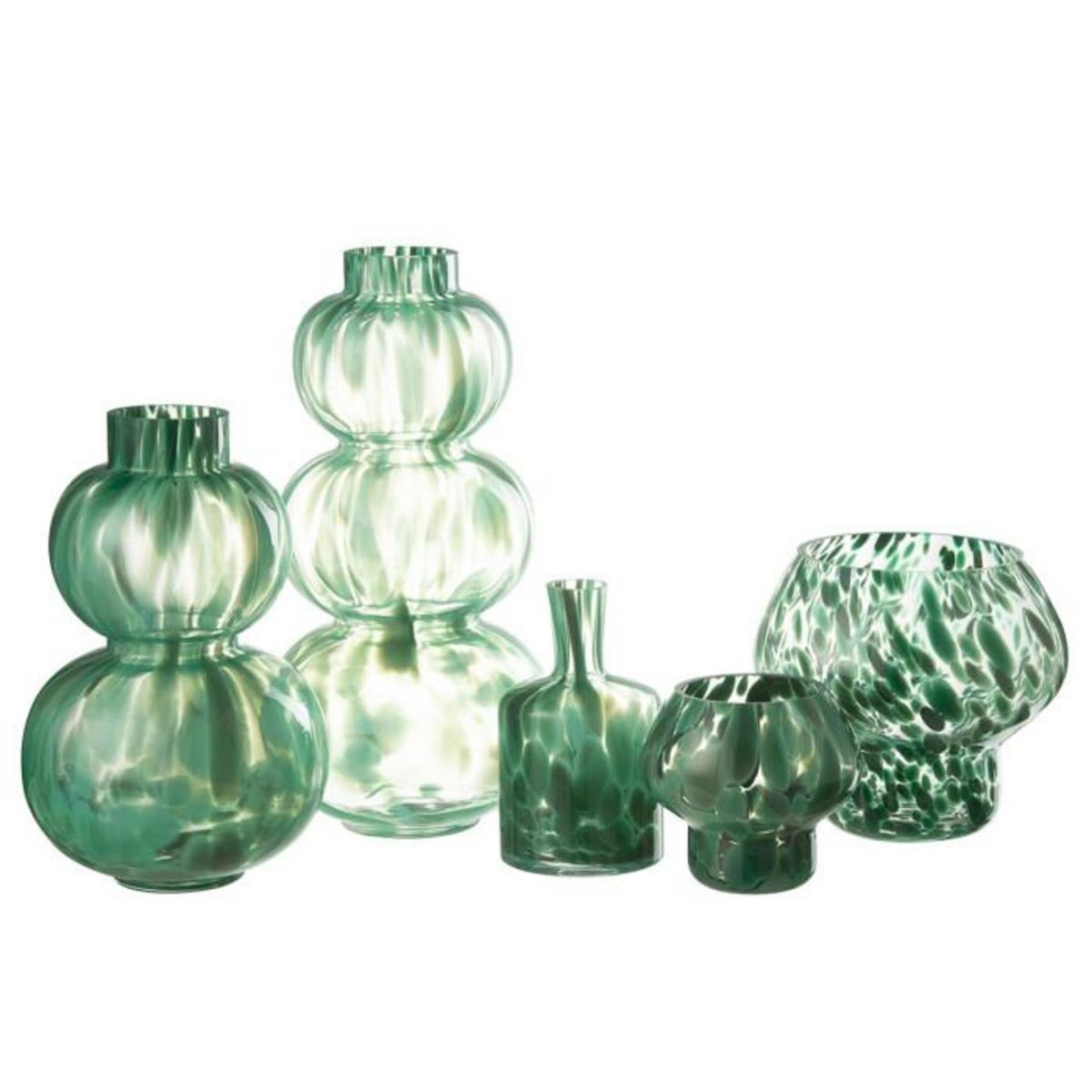 Paris Prix Vase Design en Verre  Barba  36cm Vert
