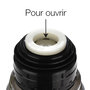 Voir la diapositive 2 : FIVE Bouteille Isotherme Inox  Cup  1L Noir