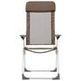 Voir la diapositive 4 : VIDAXL Chaises de camping pliables lot de 4 Marron Aluminium