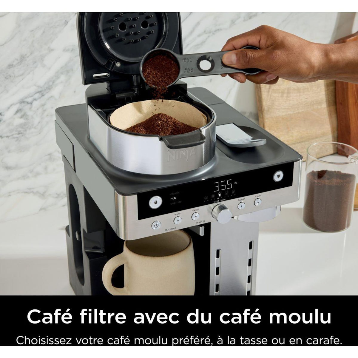 NINJA Cafetière filtre et capsules avec mousseur intégré CFN803EU