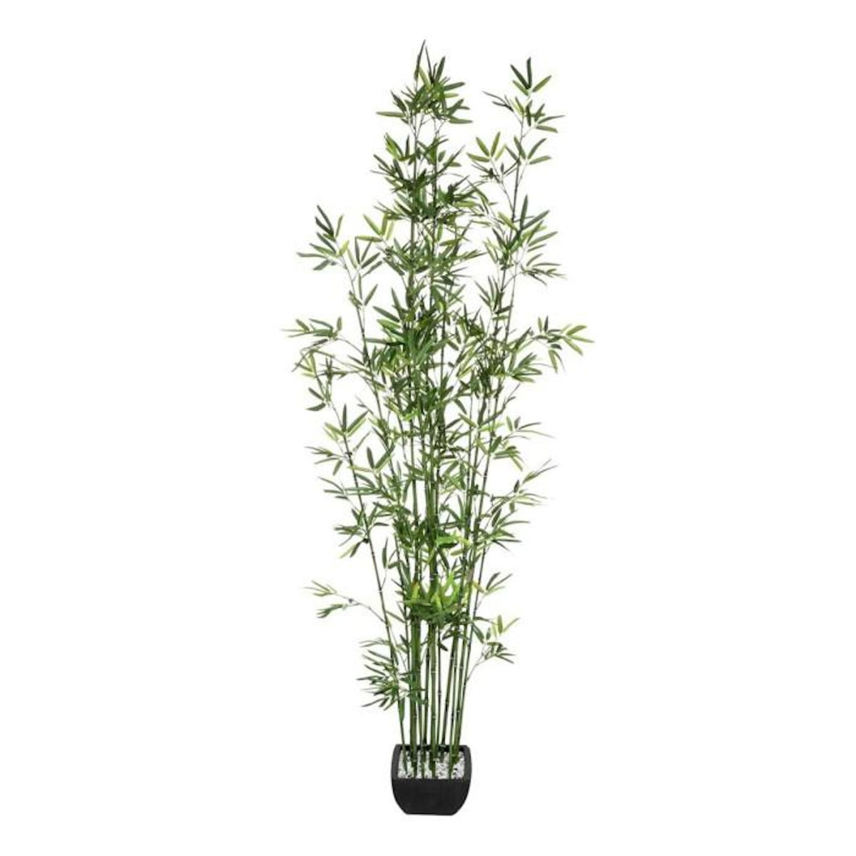 ATMOSPHERA Plante Artificielle en Pot  Bambou  183cm Vert & Noir