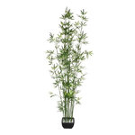 ATMOSPHERA Plante Artificielle en Pot  Bambou  183cm Vert & Noir
