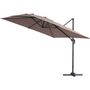Voir la diapositive 2 : Habitat et Jardin Parasol jardin déporté Alu  Sun 3  - Carré - 3 x 3 m - Taupe + housse de protection