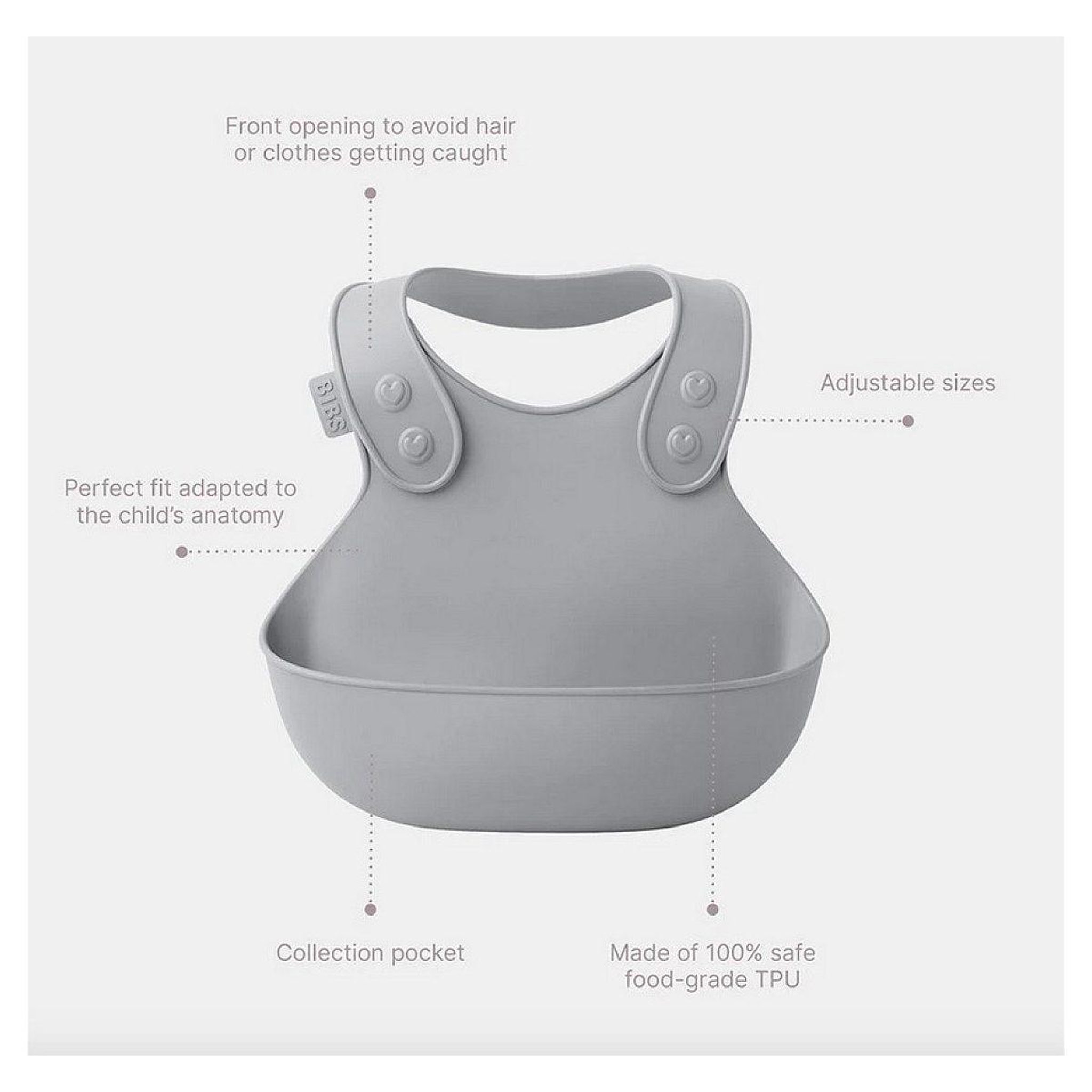 Voir la diapositive 2 : BIBS Bavoir de diner - blush +6 mois