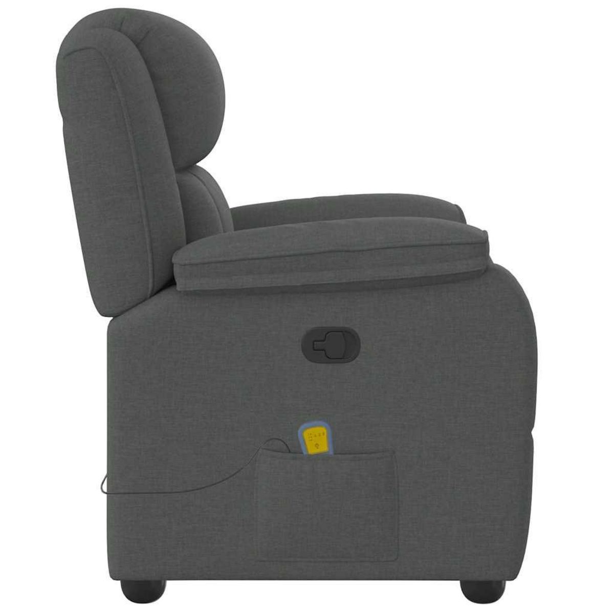 VIDAXL Fauteuil de massage inclinable Gris fonce Tissu
