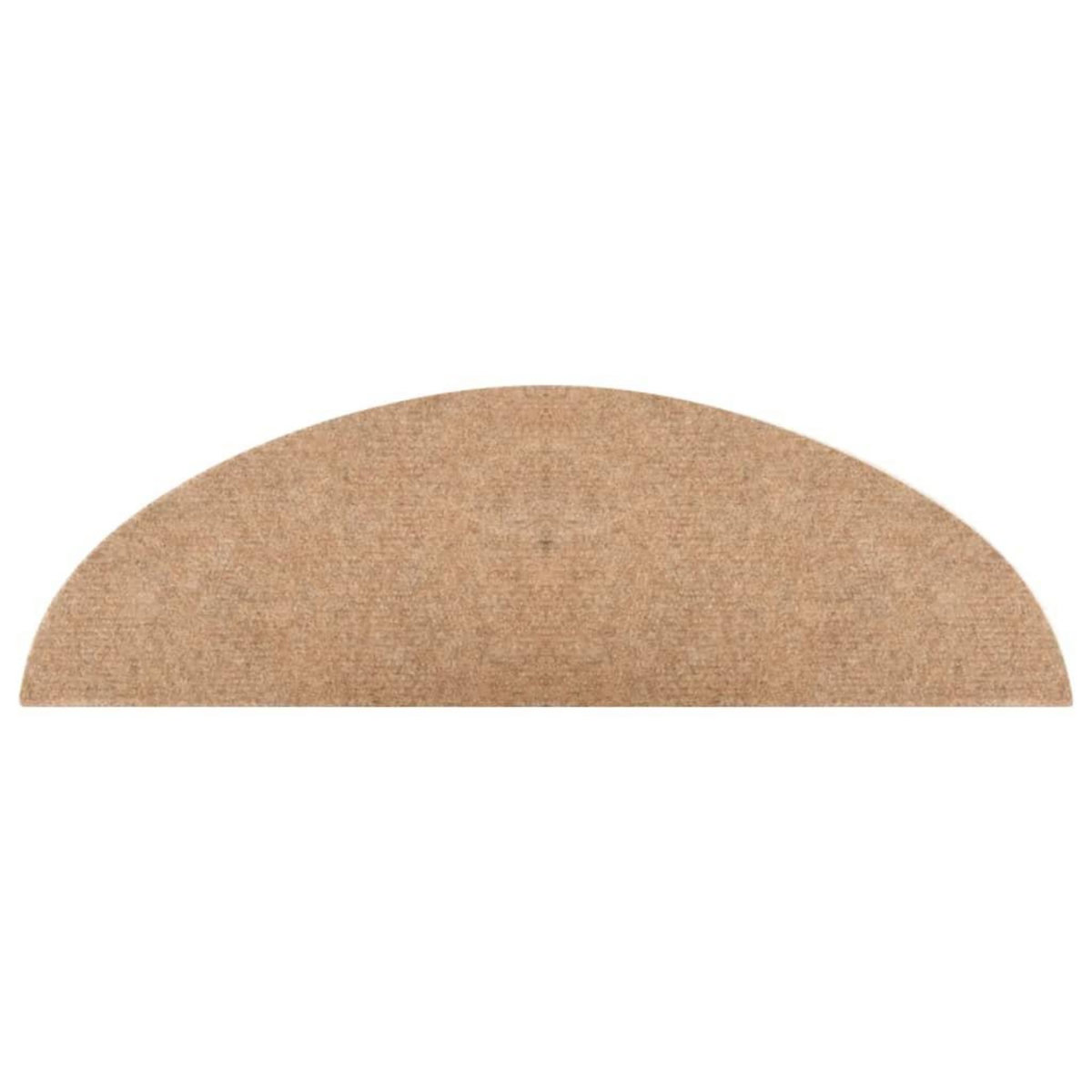 VIDAXL Tapis d'escalier auto-adhesifs 10 pcs beige 56x17x3 cm