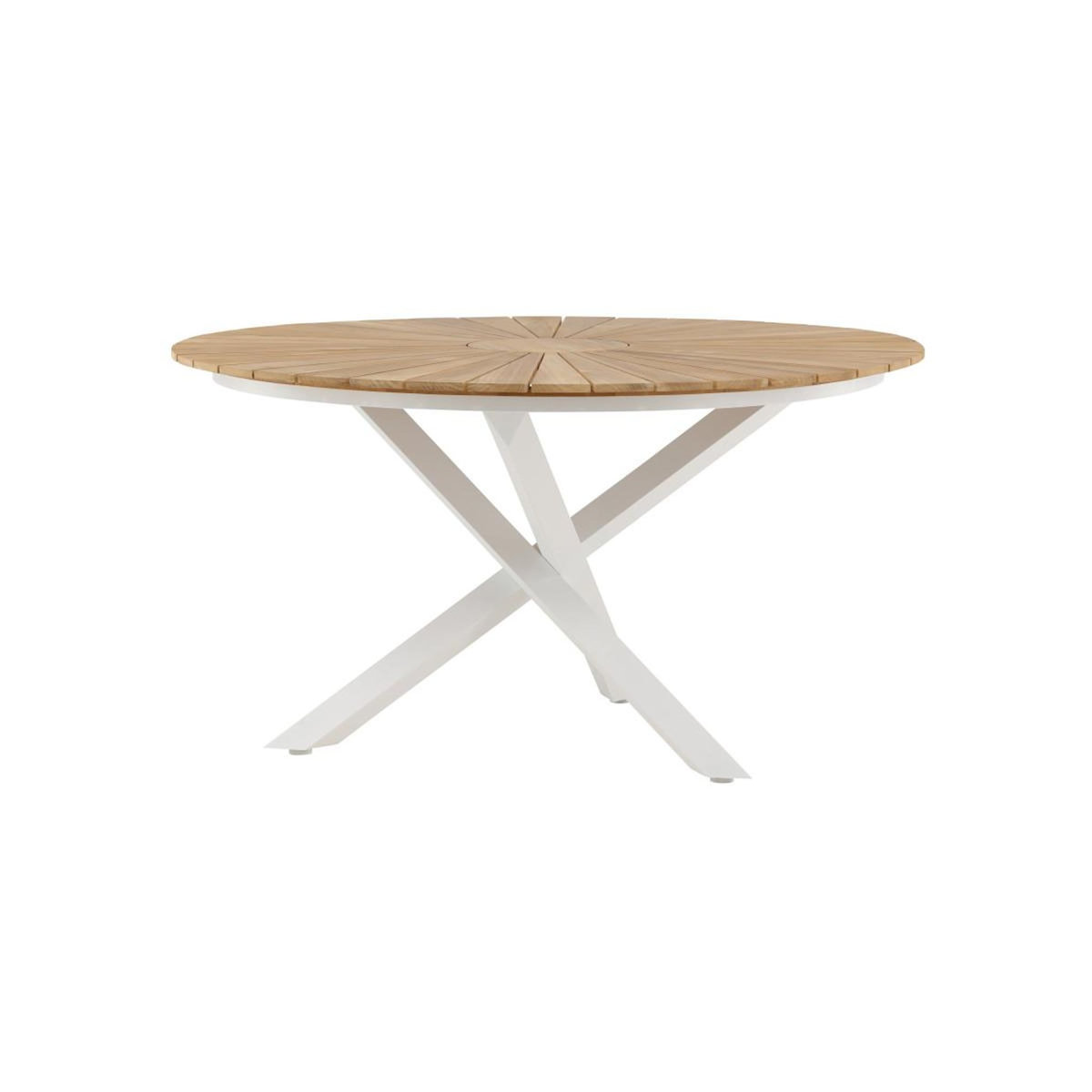 Paris Prix Table de Jardin Ronde  Mexico  140cm Naturel & Blanc