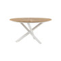 Voir la diapositive 3 : Paris Prix Table de Jardin Ronde  Mexico  140cm Naturel & Blanc