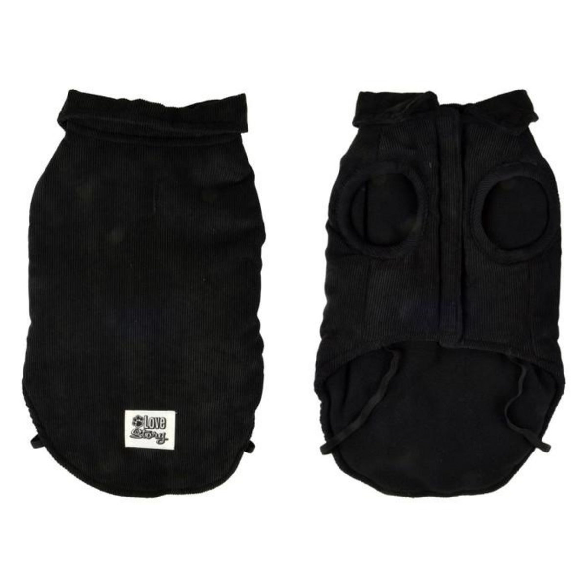 Paris Prix Manteau Pour Chien  Velours Côtelé  40cm Noir