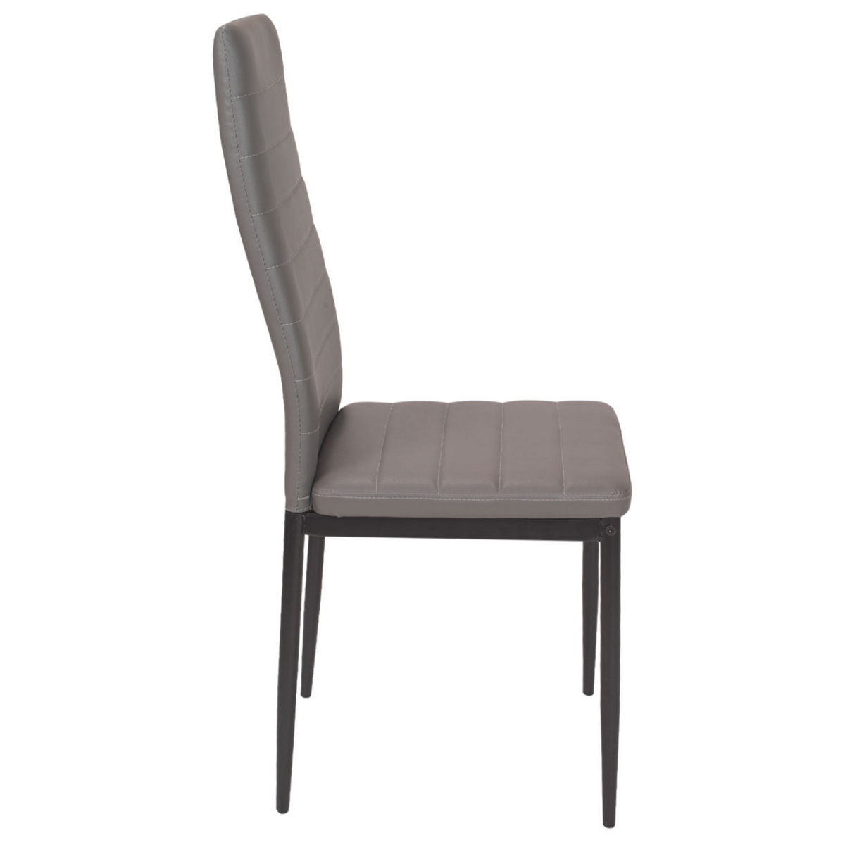 ID MARKET Lot de 6 chaises ROMANE grises pour salle à manger
