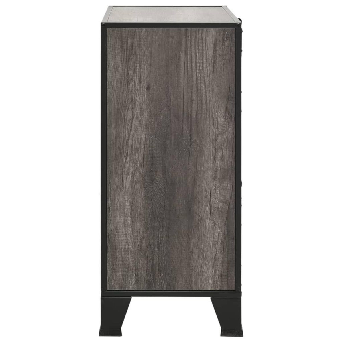 VIDAXL Armoire de rangement Gris 72x36x82 cm Metal et MDF