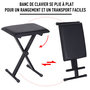 Voir la diapositive 5 : HOMCOM HOMCOM Tabouret banquette réglable pliable pour piano et clavier acier revêtement synthétique noir