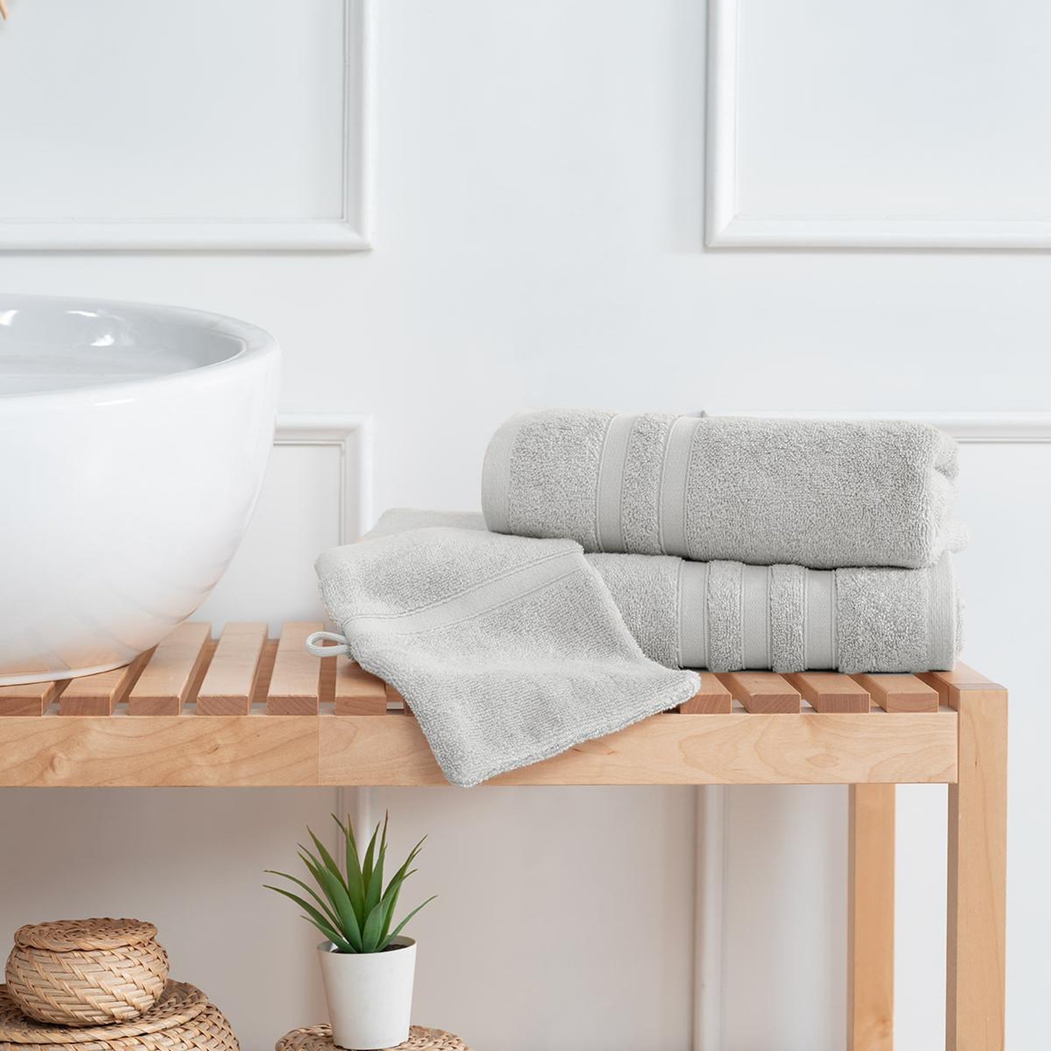 Voir la diapositive 6 : Sensei Maison Ensemble de bain 3 pièces 600 g/m² SENSILK