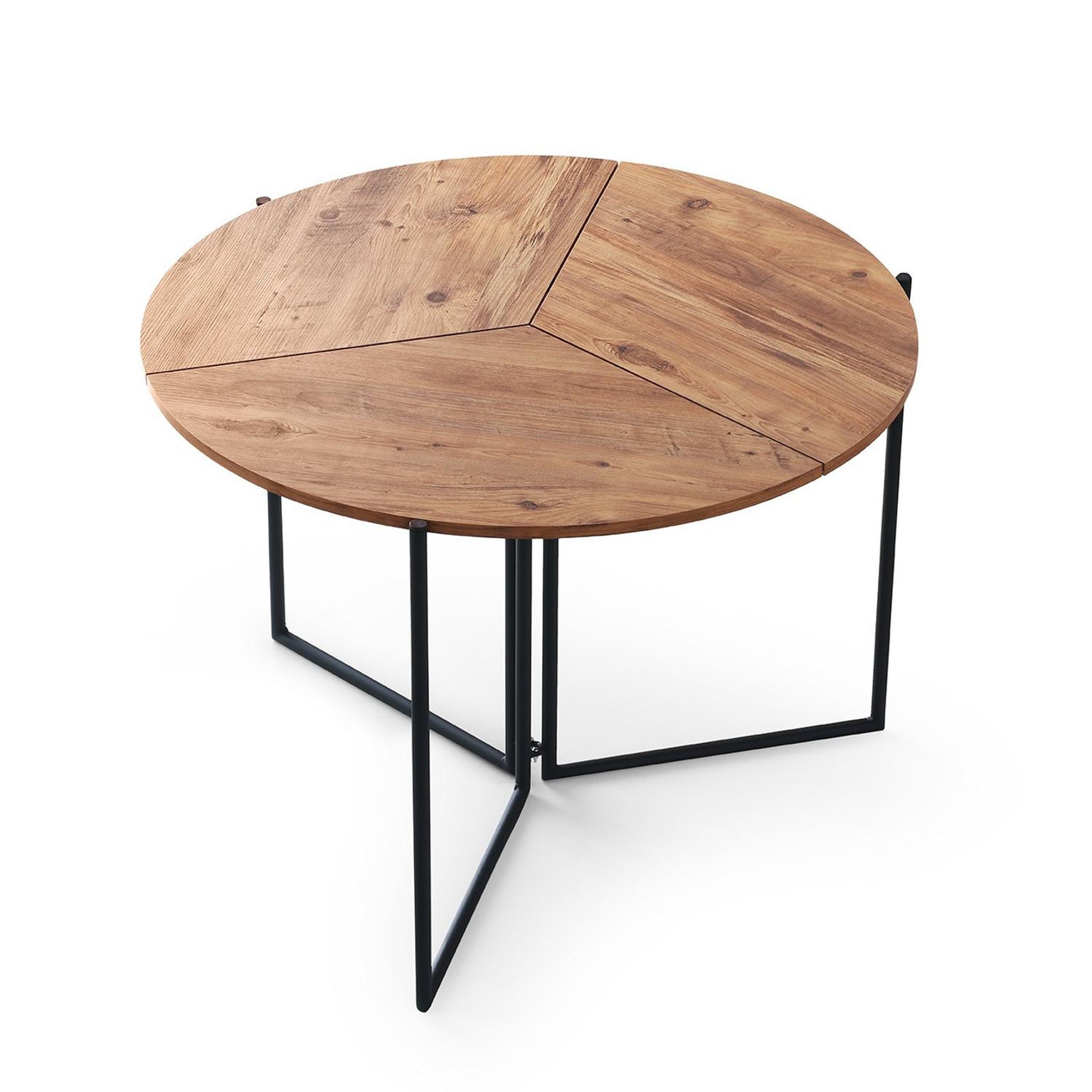 Habitat et Jardin Table à manger en bois  yaprak  - 100 x 100 x 72 cm - pin atlantique