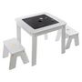 Voir la diapositive 2 : Atmosphera Kids Table Enfant & 2 Tabourets  Bac  57cm Or