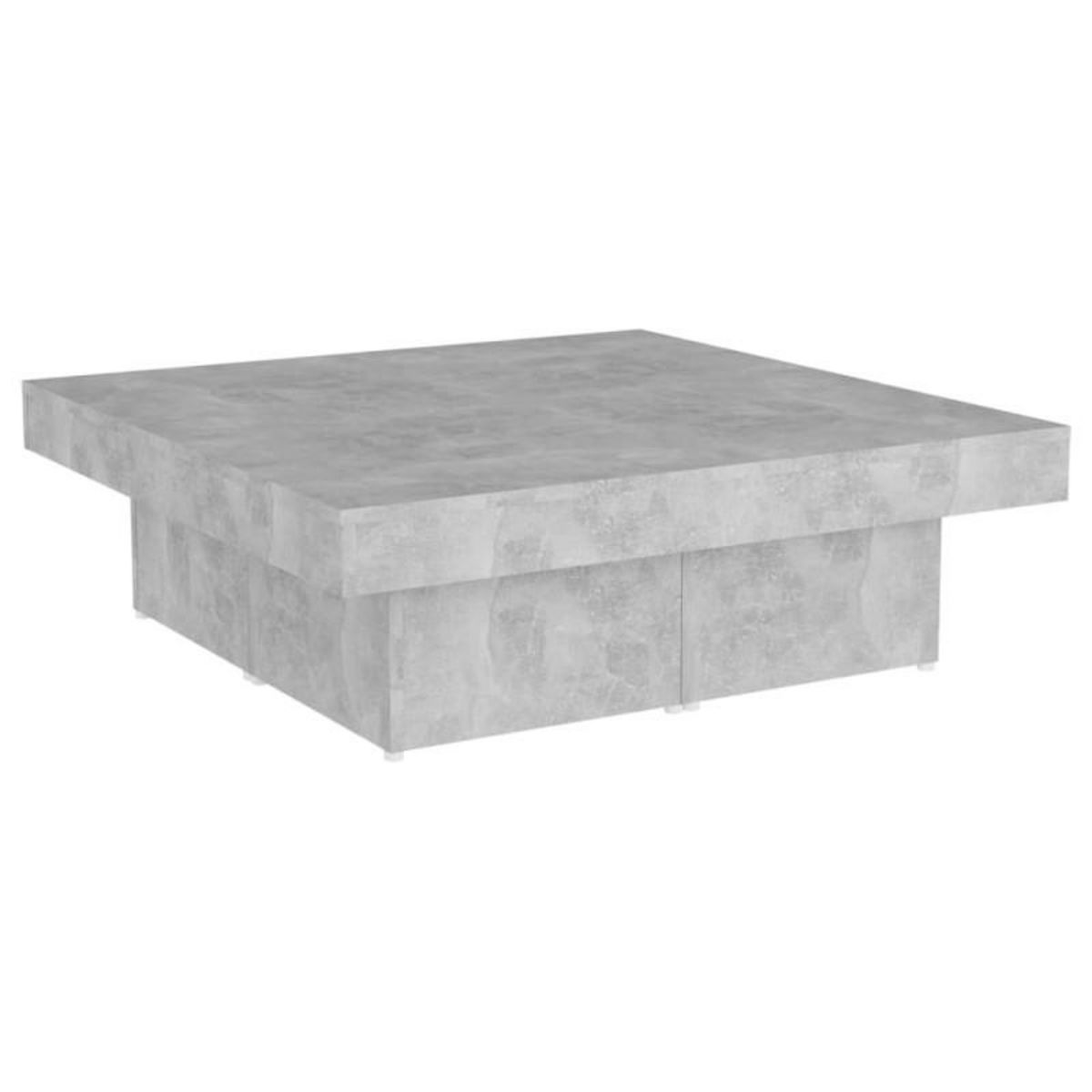 VIDAXL Table basse gris béton 90x90x28 cm bois d ingénierie