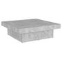 Voir la diapositive 2 : VIDAXL Table basse gris béton 90x90x28 cm bois d ingénierie
