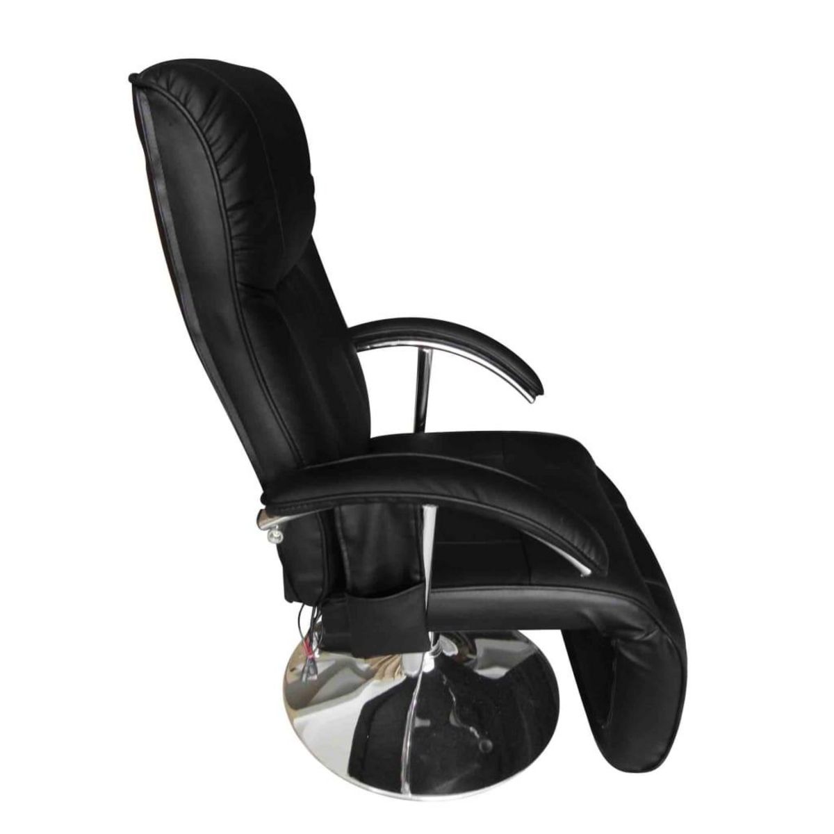 VIDAXL Fauteuil de massage Noir Similicuir