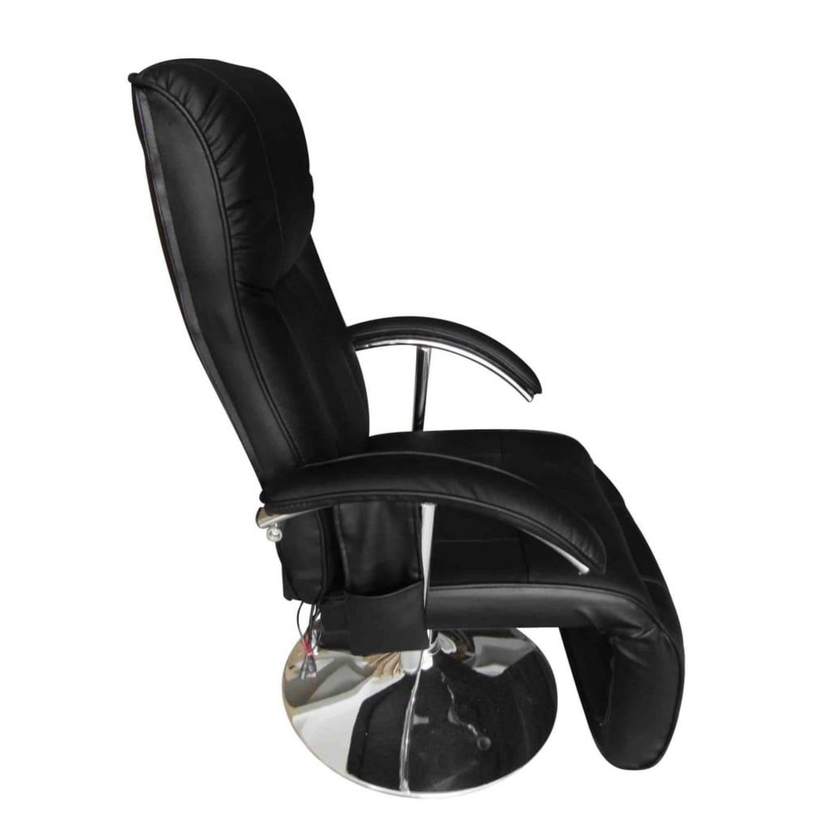 VIDAXL Fauteuil de massage Noir Similicuir