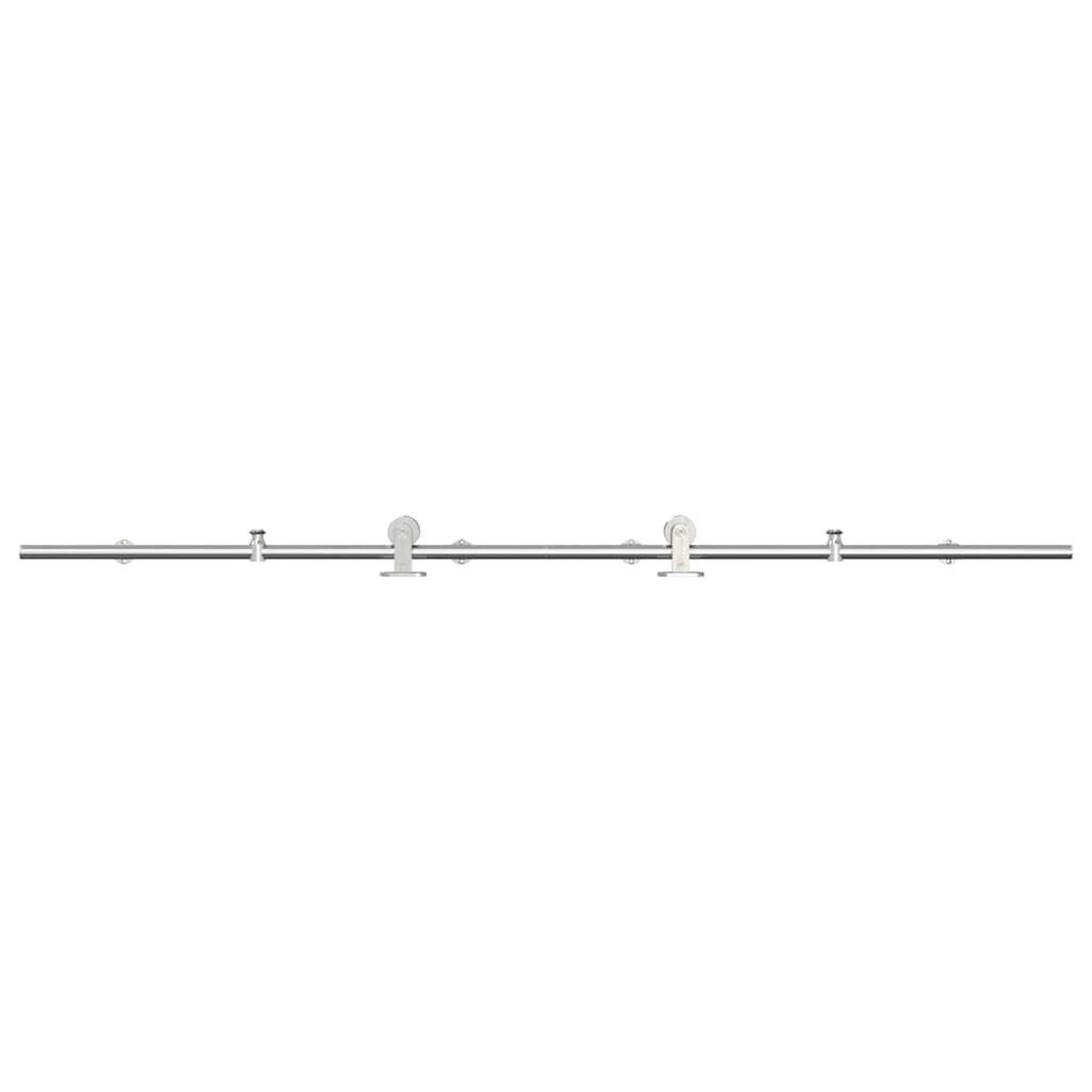 Voir la diapositive 2 : VIDAXL Kit fixation porte coulissante 200 cm Acier inoxydable Argente