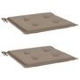 Voir la diapositive 3 : VIDAXL Coussins de chaise de jardin lot de 2 taupe 50x50x4 cm