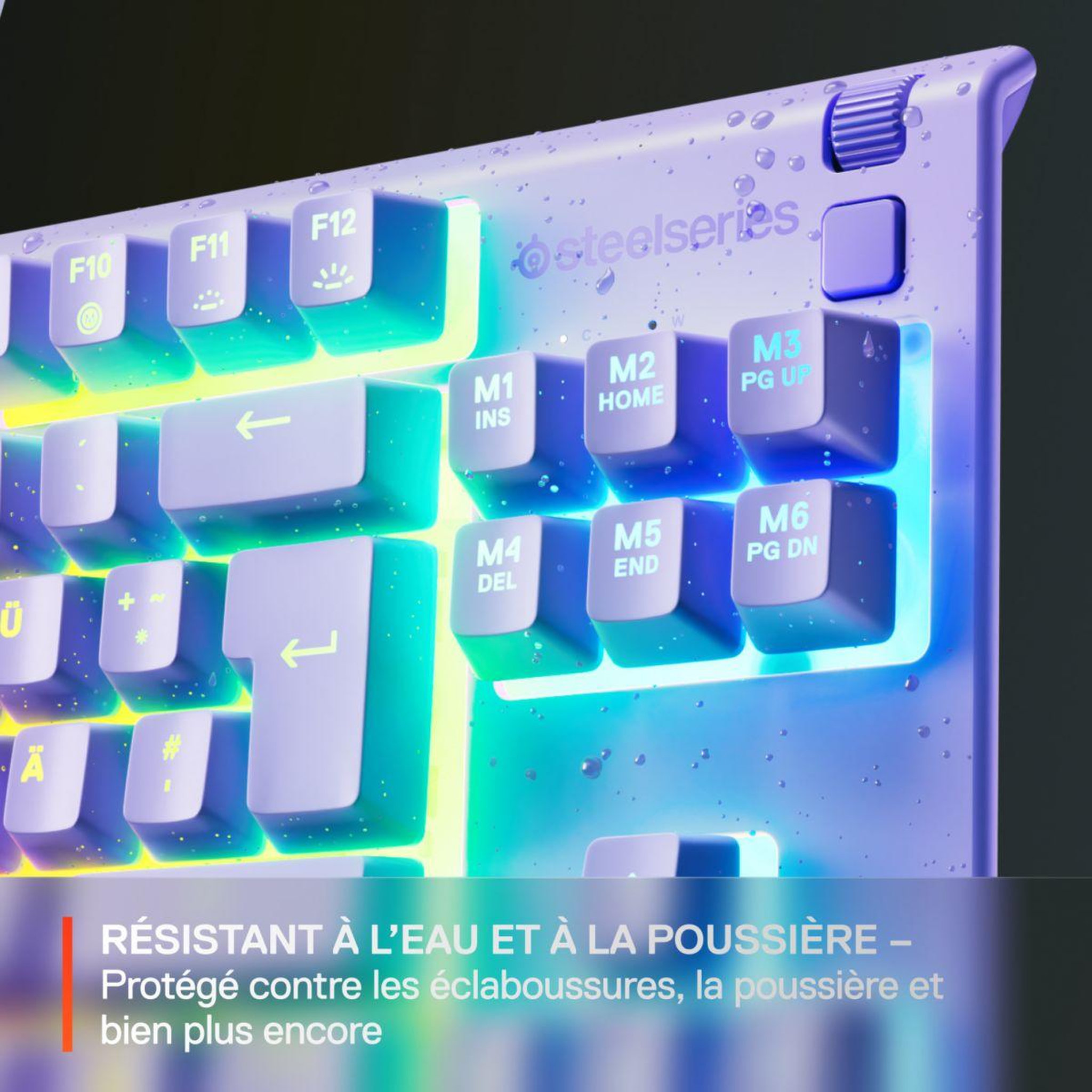 Voir la diapositive 3 : STEEL SERIES Clavier gamer apex 3 tkl lavande