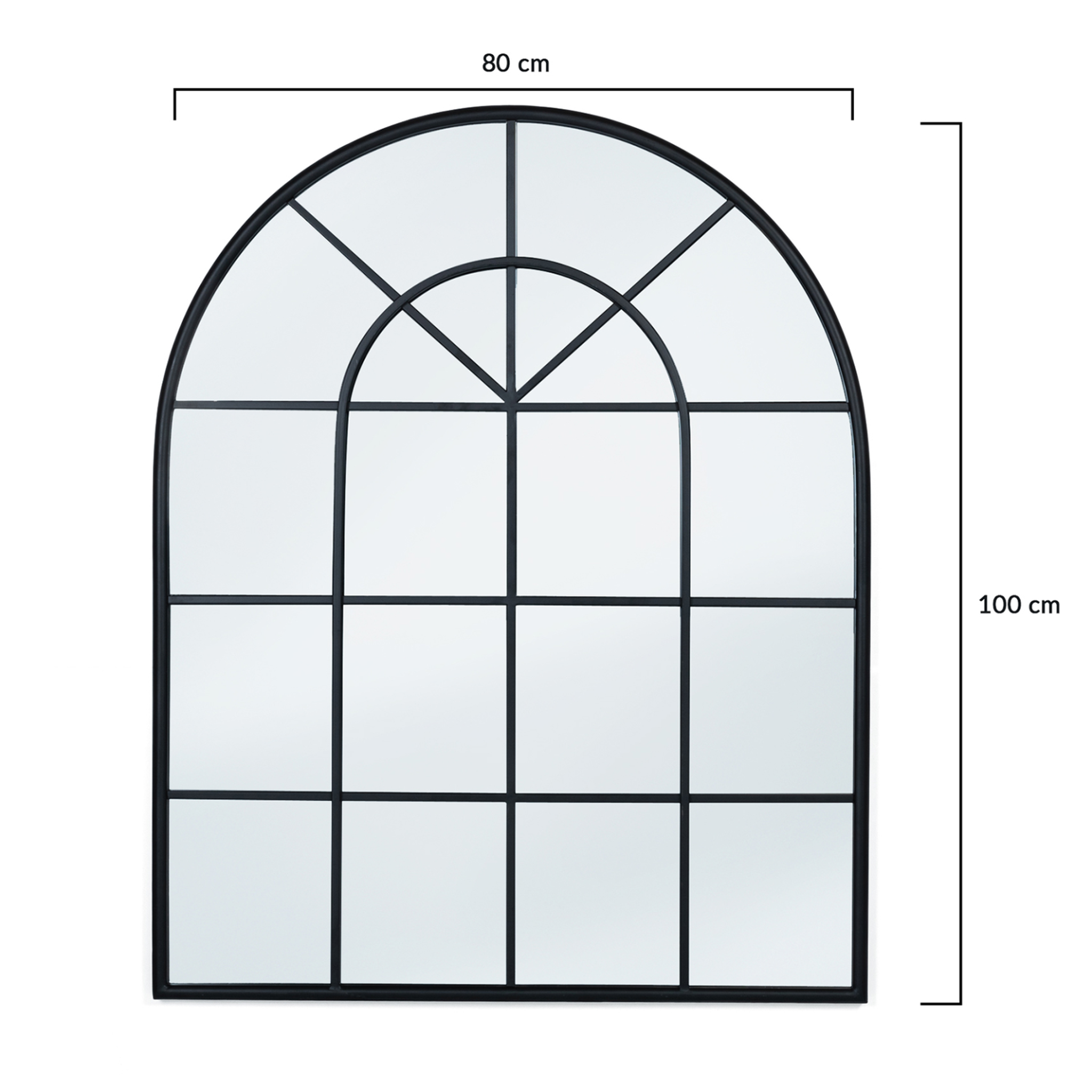 Voir la diapositive 6 : ID MARKET Miroir verrière arche design industriel 80x100 cm